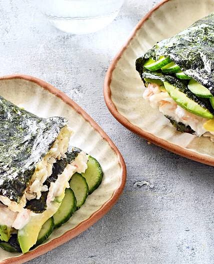 Shrimp Salad Seaweed Wraps