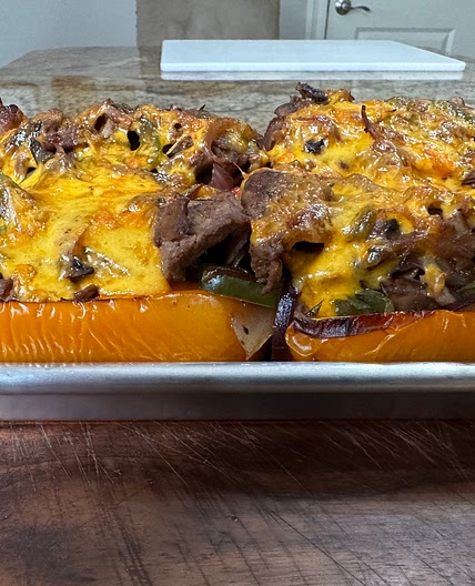 Philly Cheesesteak Stuffed Bell Peppers