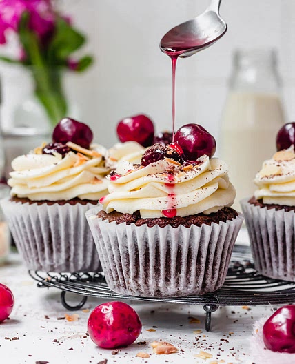 Chocolate cherry Amaretto Cupcakes