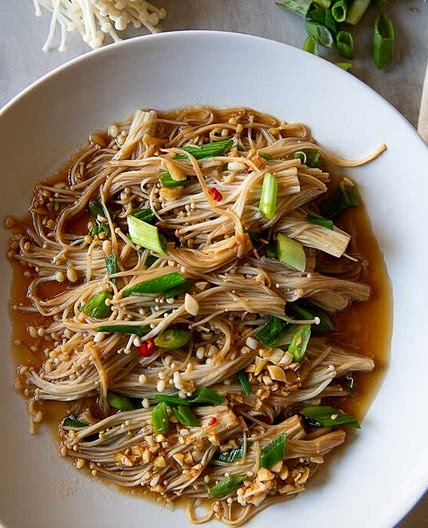 Spicy Enoki Mushrooms