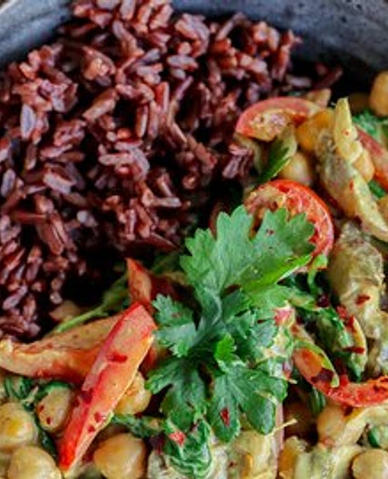 Mushroom & Chickpea Coconut Curry