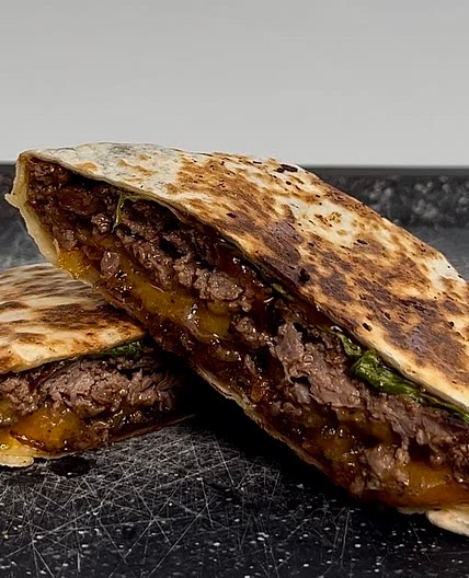 Western style burger wrap