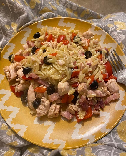 Orzo with Chicken and Bacon