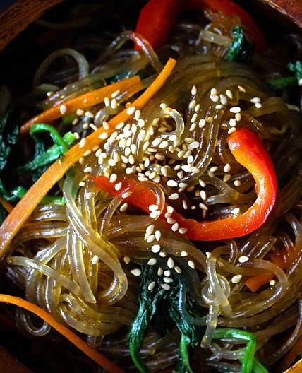 Easy Japchae (Korean Glass Noodle Stir Fry)
