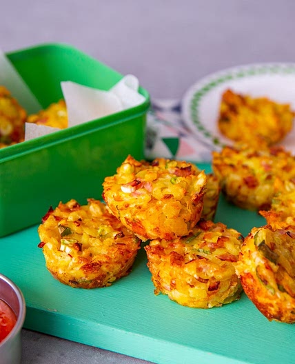 Ham and hash brown muffins