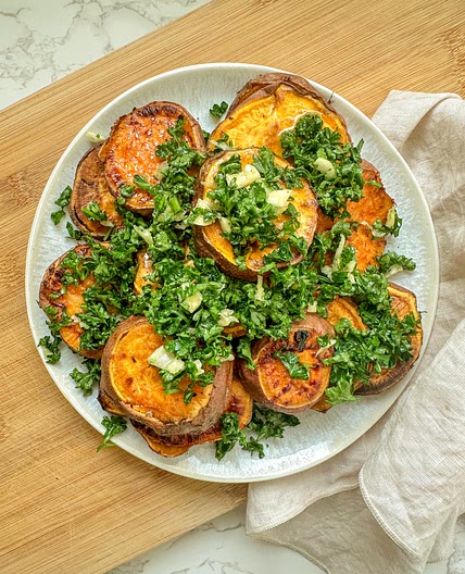 Herb Butter Sweet Potatoes