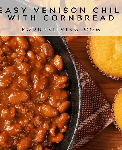 Quick and Easy Venison Chili and Honey Cornbread Muffins