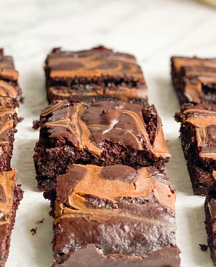 50 calorie peanut butter swirl brownies 