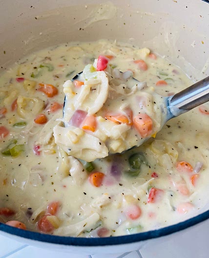 WIC Approved Creamy Chicken Tortellini Soup