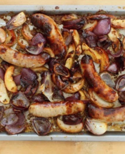 Apple & Sausage Tray Bake