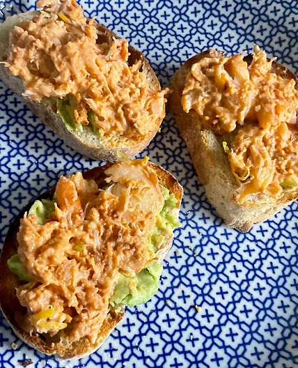 Crab and Avocado Toasts