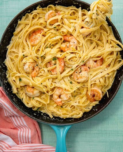Prawn Fettuccine Alfredo