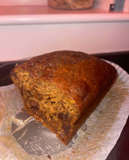 Gluten free pumpkin spice banana bread 