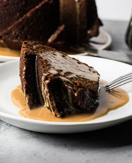 Gingerbread Bundt Cake with Caramel Sauce — Flourishing Foodie