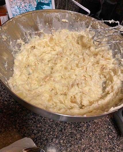 Sour cream mashed potato