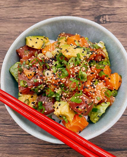 Tuna and Salmon Poke