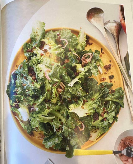 Escarole w mustard and bread crumbs