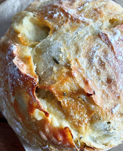 No-Knead Rosemary Parmesan Artisan Bread. - Harvest & Nourish