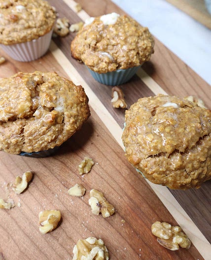 Healthy Almond Butter Banana Breakfast Muffins