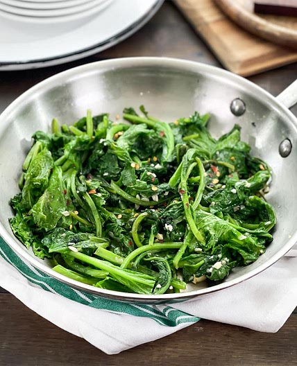 Garlicky Sauteed Mustard Greens