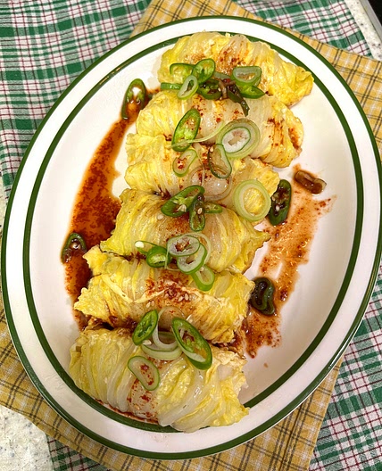 Juicy Tofu Cabbage Rolls