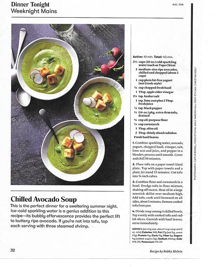Chilled Avocado Soup