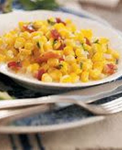 Ham with Bacon Creamed Corn
