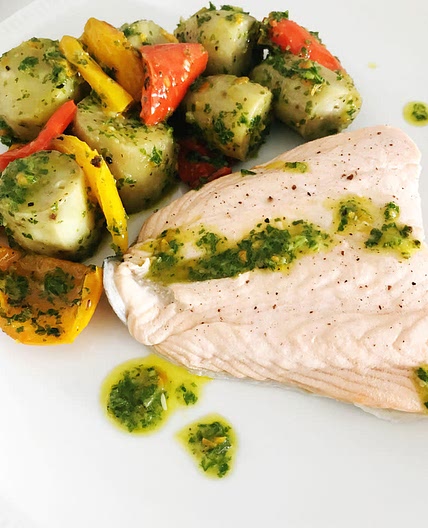 Ginger Poached Salmon