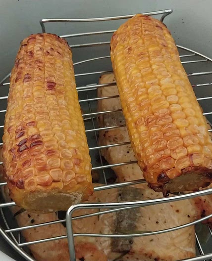 Saumon et maïs grillé