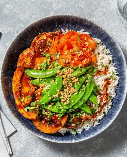 Honey Miso Butternut Squash Rice Bowl