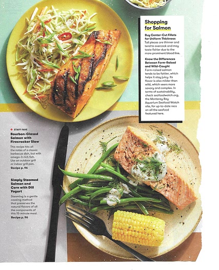 Bourbon-Glazed Salmon w Firecracker Slaw