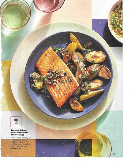 Sauteed Salmon with Chimichurri and Potatoes