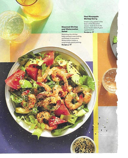 Steamed Shrimp and Watermelon Salad
