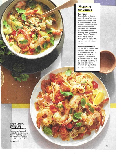 Simple Lemon, Shrimp and Prosciutto Pasta