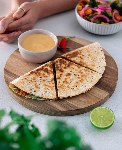 HIGH-PROTEIN CHICKPEA QUESADILLAS