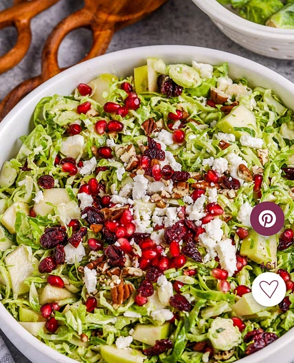 Brussels sprout apple cranberry salad