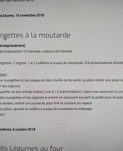 Courgette a la moutarde