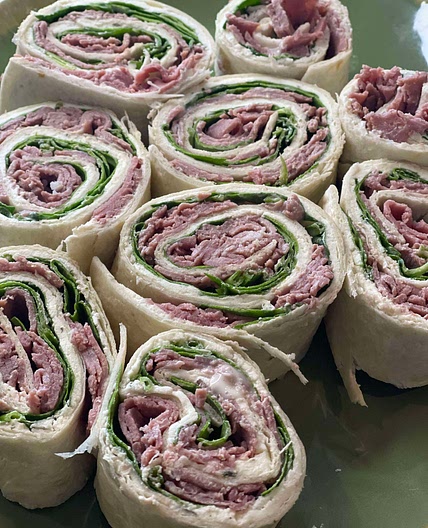 Roast beef pinwheels 