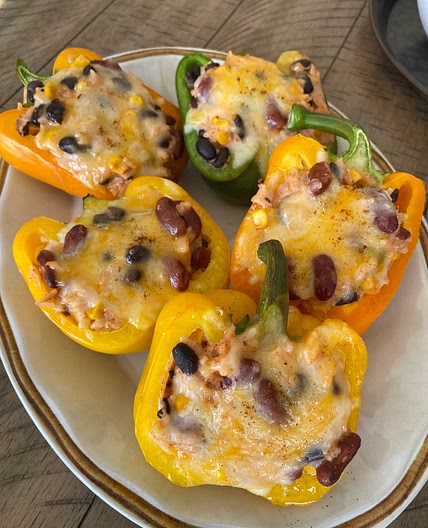 WIC Approved Santa Fe Stuffed Peppers