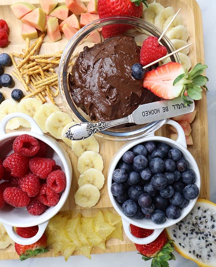 Healthy Avocado Chocolate Fruit Dip