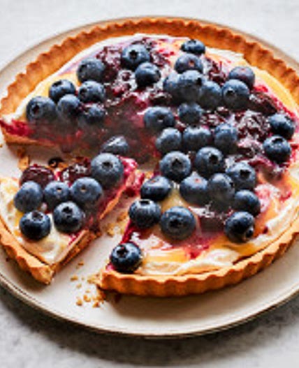 Blueberry & lemon tart