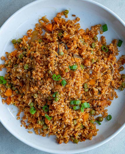 Korean Kimchi Fried Rice (Vegan)