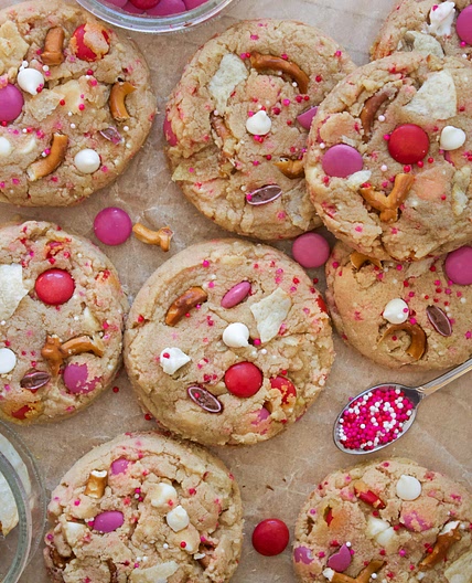 Valentine's Day Kitchen Sink Cookies