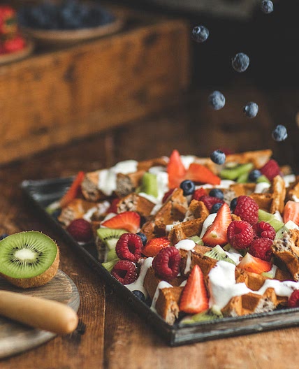 Breakfast Waffle Nachos