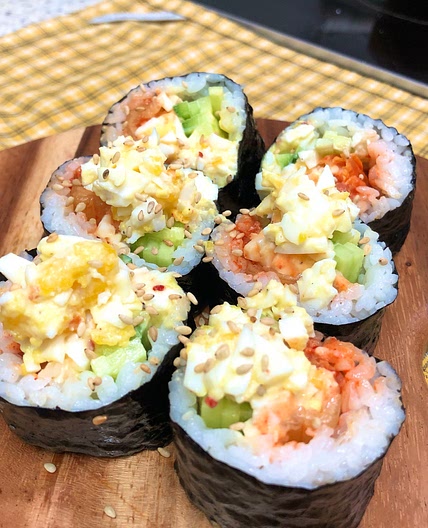 Egg Mayo Kimchi Roll