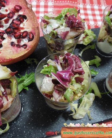 Bicchierini salati mortadella e melagrana - Gustose ricette di cucina