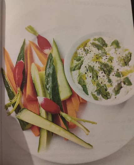 Dip d'asperges et crudités