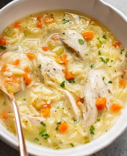 Lemon Chicken Orzo Soup Recipe