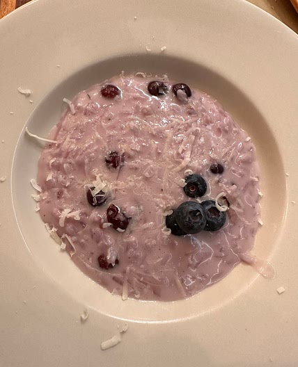 Blueberry risotto