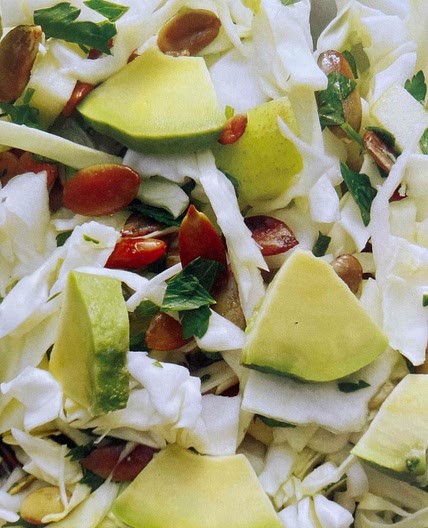 Cabbage salad with apple 